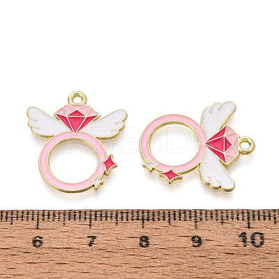 Valentine's Day Alloy Enamel Pendants ENAM-T023-18B-1