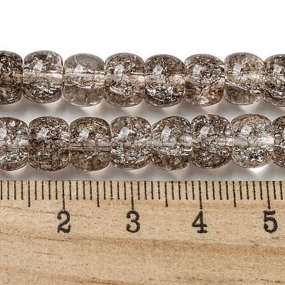 Transparent Spray Painting Crackle Glass Beads Strands GLAA-NH0001-05J-1