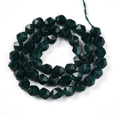 Dyed Natural White Jade Beads Strands G-T139-8mm-46E-1