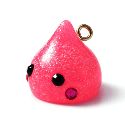 Resin Pendants RESI-WH0026-20F-1