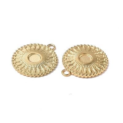 Ion Plating(IP) 304 Stainless Steel Pendant Cabochon Settings STAS-C066-13G-1