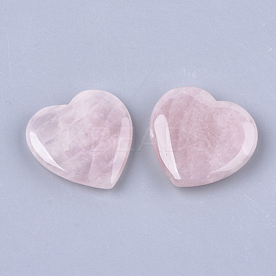 Natural Rose Quartz Heart Love Stone G-T125-06A-1