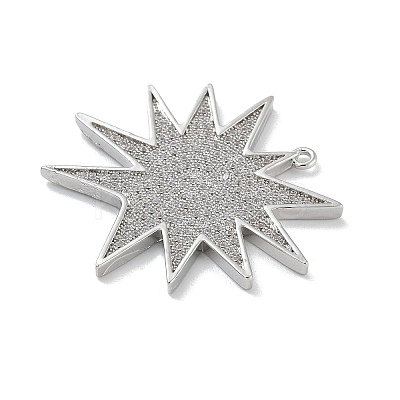 Rack Plating Brass Micro Pave Clear Cubic Zirconia Pendants KK-G515-32P-1