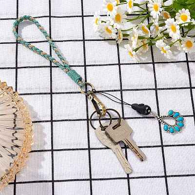 Boho Macrame Wristlet Keychain Keying KEYC-SW00004-04-1