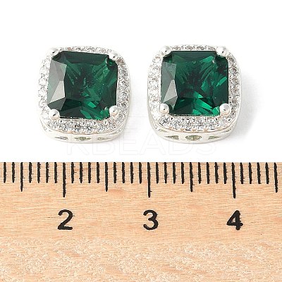 Brass Micro Pave Cubic Zirconia Beads KK-A253-20S-03-1