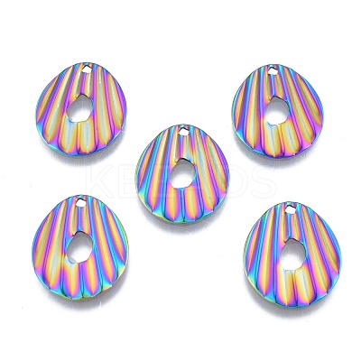 Ion Plating(IP) 201 Stainless Steel Pendant STAS-B027-06MC-1