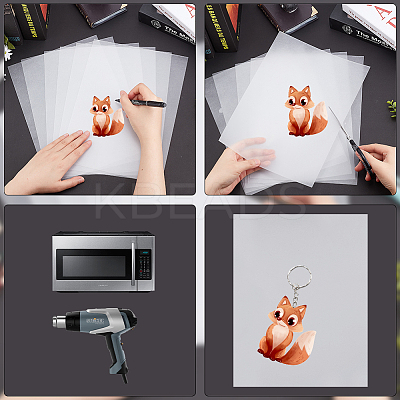 Resin Heat Shrink Sheets Film DIY-WH0304-531A-1