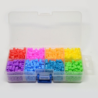 1Box 5mm Tube PE DIY Melty Beads Fuse Beads DIY-X0056-1