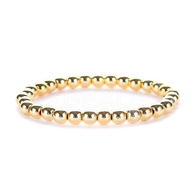 Synthetic Non-magnetic Hematite Beaded Stretch Bracelets for Men Women LS-YP2747-5-1