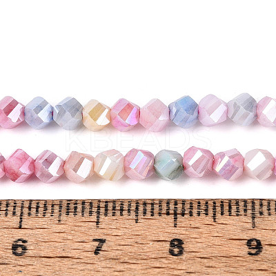 Anti-Tarnish Electroplate Glass Beads Strands GLAA-T025-4mm-14A-1