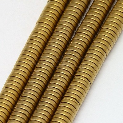 Electroplate Non-magnetic Synthetic Hematite Beads Strands G-J164B-4mm-07-1
