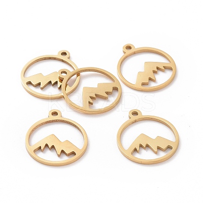 201 Stainless Steel Laser Cut Pendants STAS-S105-T901-2G-1