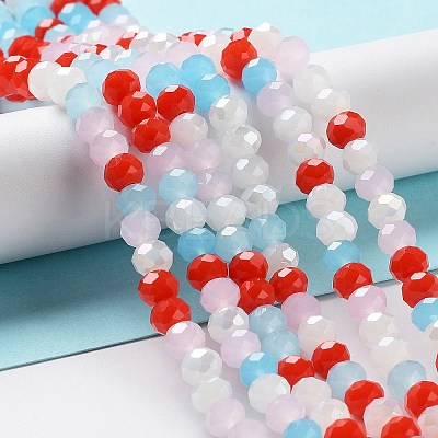 Glass Beads Strands EGLA-A034-M6mm-41-1