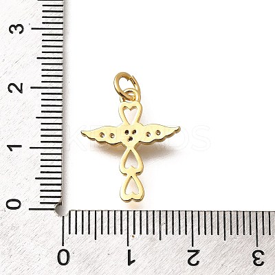 Brass Micro Pave Cubic Zirconia Pendants KK-B128-11G-03-1
