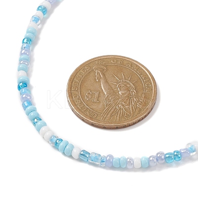 3Pcs 3 Color Glass Seed Beaded Necklaces Set NJEW-JN04334-1