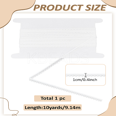 10 Yards Nylon Elastic Wavy Edged Lace Ribbon OCOR-LP0001-91-1