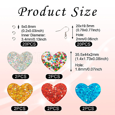DIY Dangle Earring Making Kit DIY-TA0006-55B-1