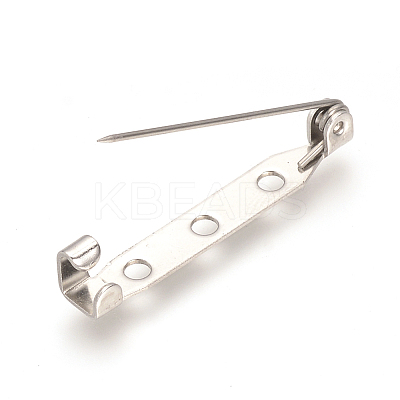 Tarnish Resistant 304 Stainless Steel Pin Brooch Back Bar Findings X-STAS-Q184-03-1