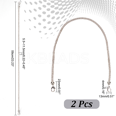 Alloy Rhinestone Bag Straps FIND-WH0111-443-1