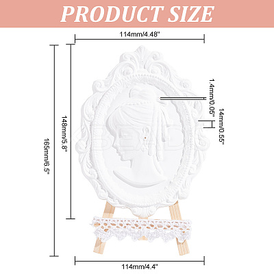 Wood and Gypsum Photo Frames WOOD-WH0029-28-1