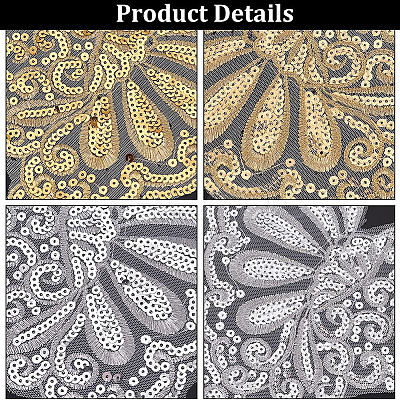 2 Sets 2 Colors Lace Embroidery Costume Accessories DIY-BC0009-38-1
