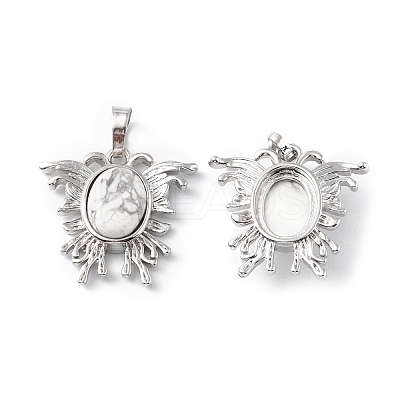 Natural Howlite Pendants G-P498-03P-16-1