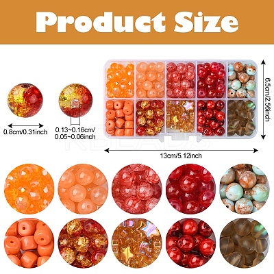 DIY Round Glass Beads Jewelry Making Findings Kits DIY-YW0010-93A-1