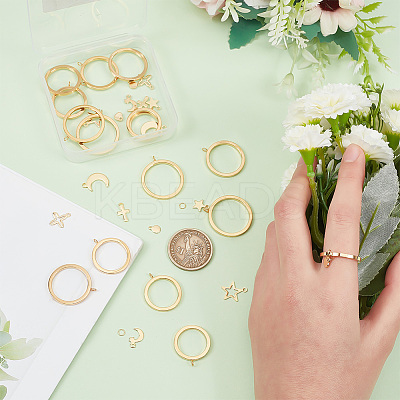 DIY Charms Finger Ring Making Kit DIY-DR0001-24-1