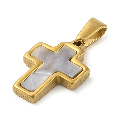 Resin Imitation White Shell Pendants X-STAS-R229-10B-G-1