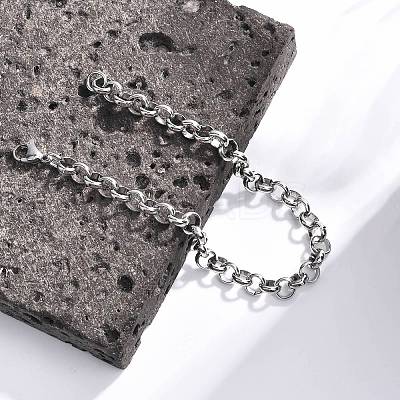 Tarnish Resistant 304 Stainless Steel Cable Chain Bracelets LS-BJEW-I202-02B-1