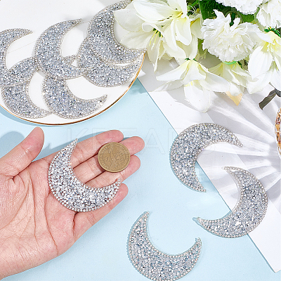 Resin Rhinestone Hotfix Rhinestone Iron on/Sew on Cloth Patches DIY-WH20063-030E-1