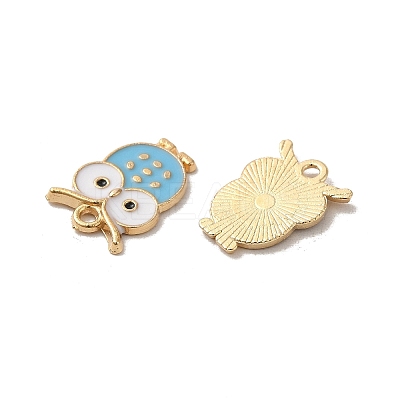 Rack Plating Alloy Enamel Pendants ENAM-P254-01KCG-1