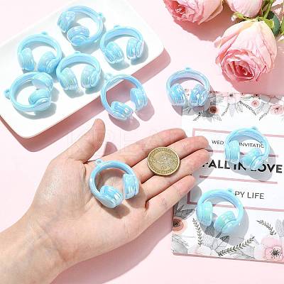 UV Plating Opaque Acrylic Pendants SACR-FZC0001-001B-1