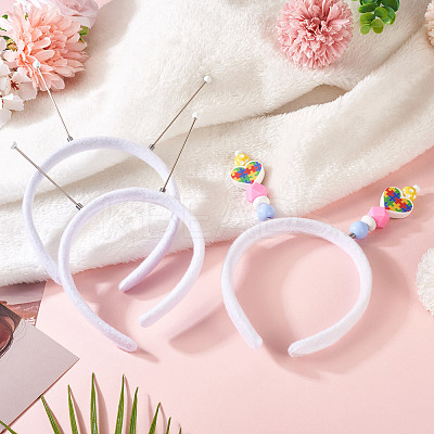 Cloth and Plastic Hair Bands OHAR-TAC0020-01G-1