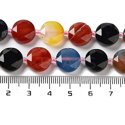 Natural Multi-Color Agate Beads Strands G-NH0004-002B-1