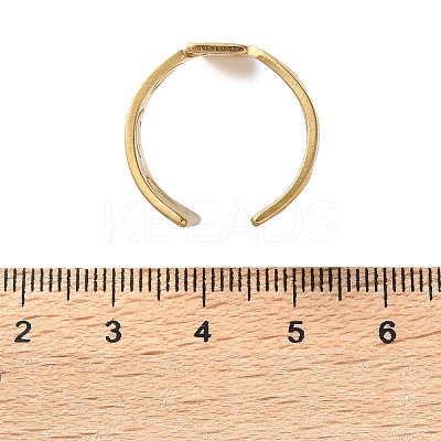 304 Stainless Steel Open Cuff Rings RJEW-S623-01G-1
