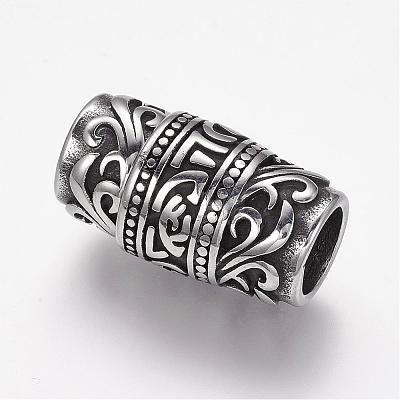 304 Stainless Steel Magnetic Clasps with Glue-in Ends STAS-K122-05-1