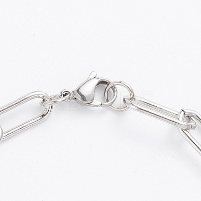 Tarnish Resistant 304 Stainless Steel Paperclip Chains STAS-I146-01P-1