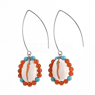 Stainless Steel Dangle Earrings EJEW-JE02965-03-1