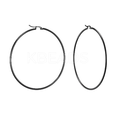 304 Stainless Steel Big Hoop Earrings EJEW-F105-02B-1