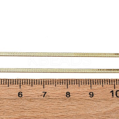 2MM 304 Stainless Steel Flat Snake Chain Necklaces NJEW-T016-20G-1