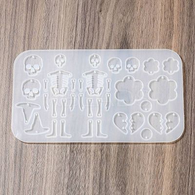 Halloween Theme Silicone Pendant Molds DIY-Q030-05B-1