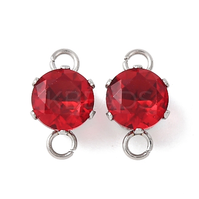 304 Stainless Steel Micro Pave Cubic Zirconia Connector Charms X-STAS-H240-50P-03-1