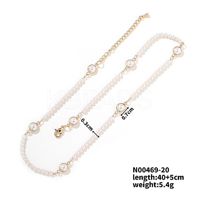 Fashion Elegant Plastic Imitation Pearl Chain Necklaces TS5370-3-1