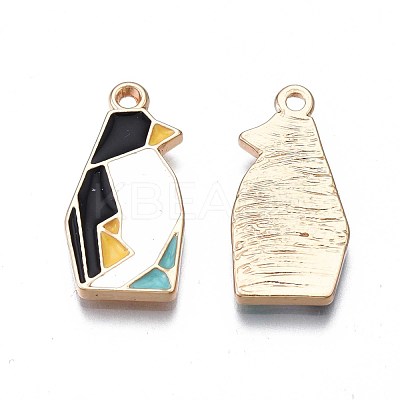 Rack Plating Alloy Enamel Pendants ENAM-S122-77-1