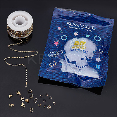 DIY Chain Bracelet Necklace Making Kits DIY-SC0020-21G-1