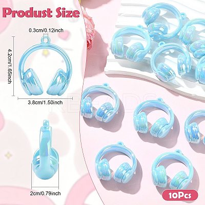 UV Plating Opaque Acrylic Pendants SACR-FZC0001-001B-1