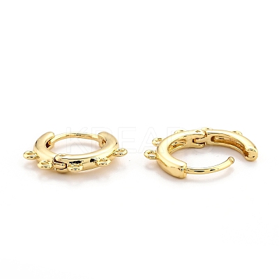 Brass Huggie Hoop Earring Findings EJEW-O107-03G-1