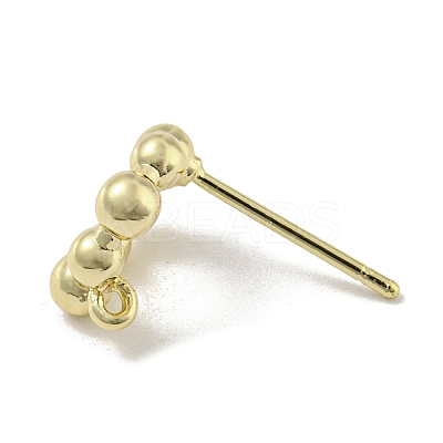 Brass Ear Studs Findings LS-KK-R154-07G-1