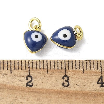 Brass Enamel Charms KK-S518-03F-G-1